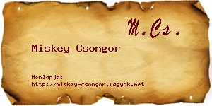 Miskey Csongor névjegykártya