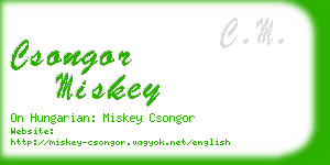 csongor miskey business card